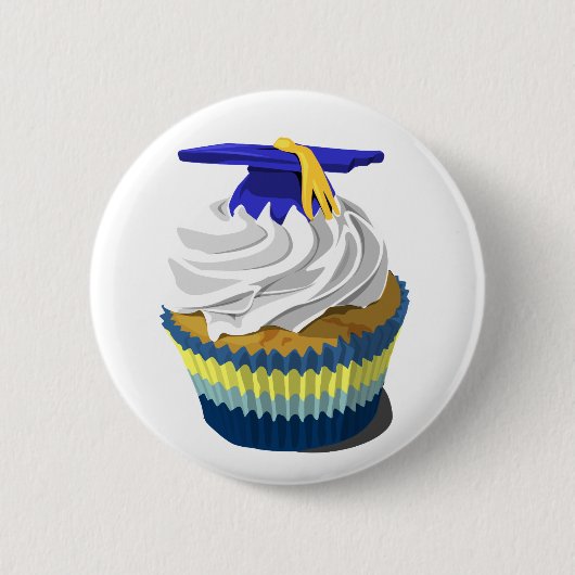 Afstuderen cupcake-knop ronde button 5,7 cm (Voorkant)