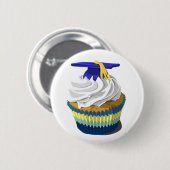 Afstuderen cupcake-knop ronde button 5,7 cm (Voorkant /achterkant)