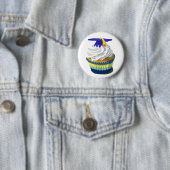 Afstuderen cupcake-knop ronde button 5,7 cm (In situ)