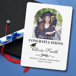 Afstuderen Custom Arch Foto van Afstuderen, Modern Feestdagenkaart
