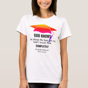AFSTUDEREN Custom Christelijk GOD KENT DE PLANNEN T-shirt