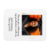 Afstuderen Custom Foto Bedankt Favoriet Magneet (Horizontaal)