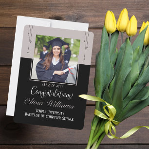 Afstuderen Custom Foto van Afstuderen, Modern Zwar