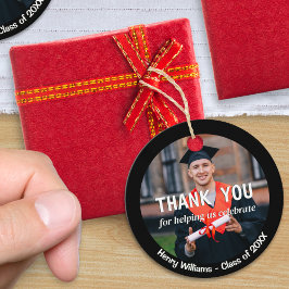 Afstuderen Custom Photo Naam en Jaar Dank U Bedankjes Labels