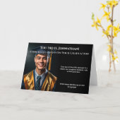 Afstuderen Custom Verticale Kleur Foto afstudeerde Kaart (Gele Bloem)