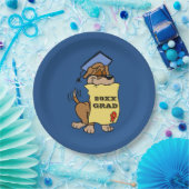 Afstuderen Cute Puppy Dog Diploma Papieren Bordje (Feest)