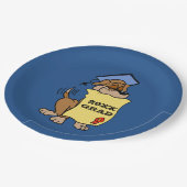 Afstuderen Cute Puppy Dog Diploma Papieren Bordje (Gekanteld)