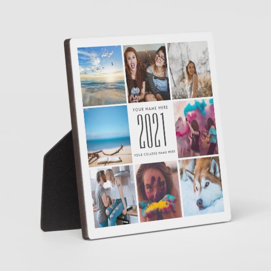 Afstuderen Cute Squared Chic Modern Fotoplaat (Voorkant)