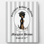 Afstuderen Dachshund Dog (zwart-wit) Cute Fotoplaat (Voorkant)