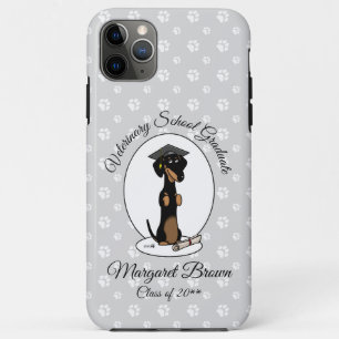 Afstuderen Dachshund (zwart & tan) - Kute dog Case-Mate iPhone Case