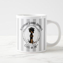 Afstuderen Dachshund (zwart & tan) - Kute dog Grote Koffiekop