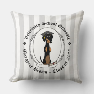 Afstuderen Dachshund (zwart & tan) - Kute dog Kussen