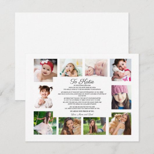 Afstuderen Dag 10 Foto naar dochter   (Voorkant / Achterkant)