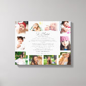 Afstuderen Dag 10 Foto naar dochter Sentimental Canvas Afdruk (Voorkant)