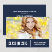 AFSTUDEREN DAG | AFSTUDEREN INVITATIE KAART (Voorkant / Achterkant)