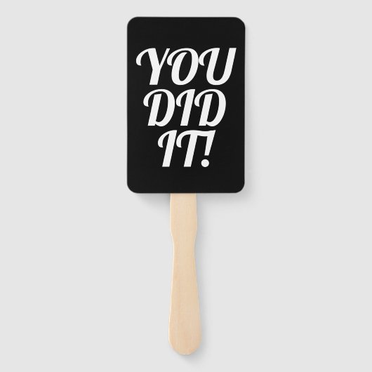 Afstuderen Dag Foto Bold Announge White Handwaaier (Achterkant)