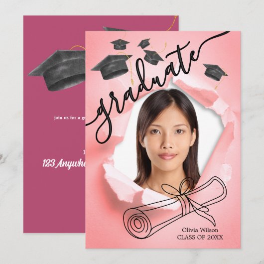 Afstuderen Dag Kaart (Voorkant / Achterkant)