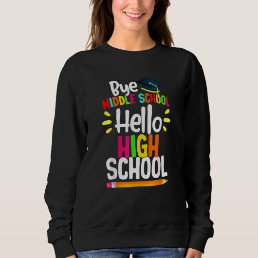 Afstuderen Dag middelbare school Hallo middelbare Trui (Voorkant)