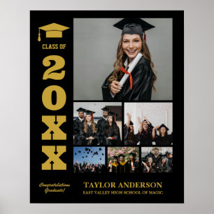 Afstuderen Dag Senior Jaar Klasse Fotocollage Poster