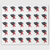 Afstuderen Dag tegen Janz White Cadeaupapier (Vlak)