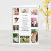 Afstuderen Dag White Modern 9 Foto Kaart (Gele Bloem)