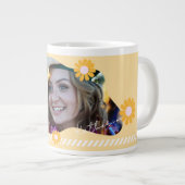 Afstuderen Daisy Photo Beige Grote Koffiekop (Voorkant rechts)