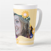 Afstuderen Daisy Photo Beige Latte Mok (Rechterhoek)