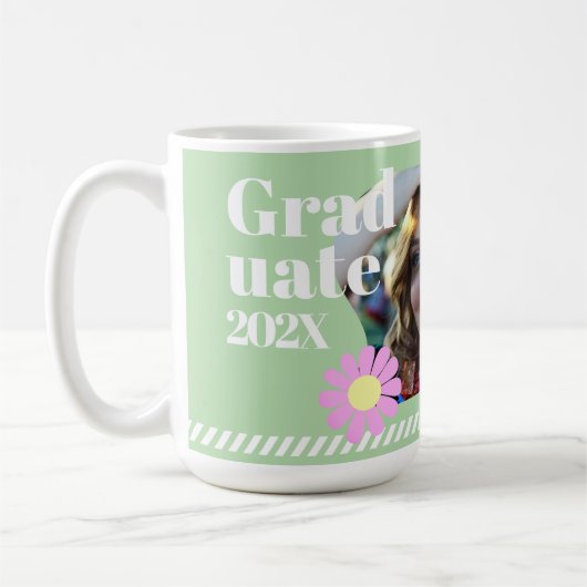 Afstuderen Daisy Photo Green Koffiemok (Links)