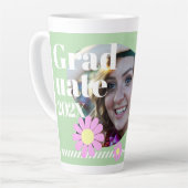 Afstuderen Daisy Photo Green Latte Mok (Linkerhoek)