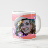 Afstuderen Daisy Photo Peach Grote Koffiekop (Voorkant rechts)