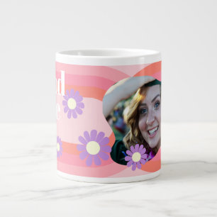 Afstuderen Daisy Photo Peach Grote Koffiekop