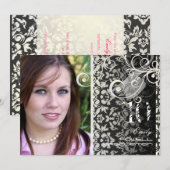 AFSTUDEREN DAMASK/SWIRLS/GRUNGE KAART (Voorkant / Achterkant)