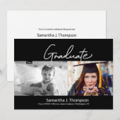 Afstuderen dan en nu Foto's Graduation Party Kaart (Voorkant / Achterkant)