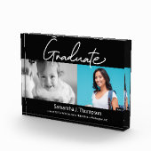 Afstuderen dan en nu middelbaar Afstudeerder foto (Rechts)