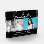 Afstuderen dan en nu middelbaar Afstudeerder foto (Links)