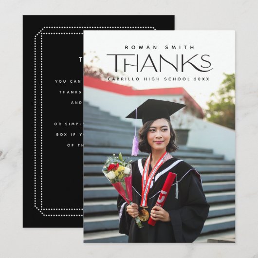 Afstuderen Dank je creditcard Aankondiging (Voorkant / Achterkant)