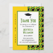 AFSTUDEREN DANK U AAN DE JAMAICA BEDANKKAART (Voorkant)