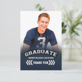 Afstuderen dank u aangepaste platte fotokaart kaart (Staand voorkant)