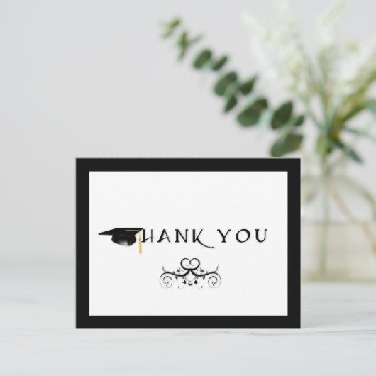 Afstuderen Dank u Briefkaart (Staand voorkant)
