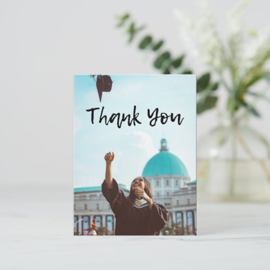 Afstuderen Dank u Briefkaart (Staand voorkant)