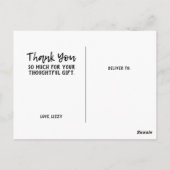 Afstuderen Dank u Briefkaart (Achterkant)