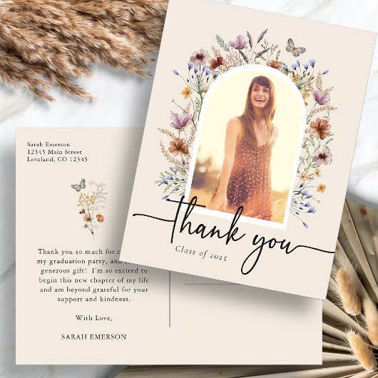 Afstuderen Dank u Briefkaart