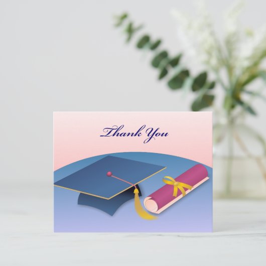 Afstuderen Dank u Briefkaart (Staand voorkant)