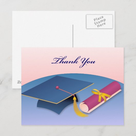 Afstuderen Dank u Briefkaart (Voorkant / Achterkant)