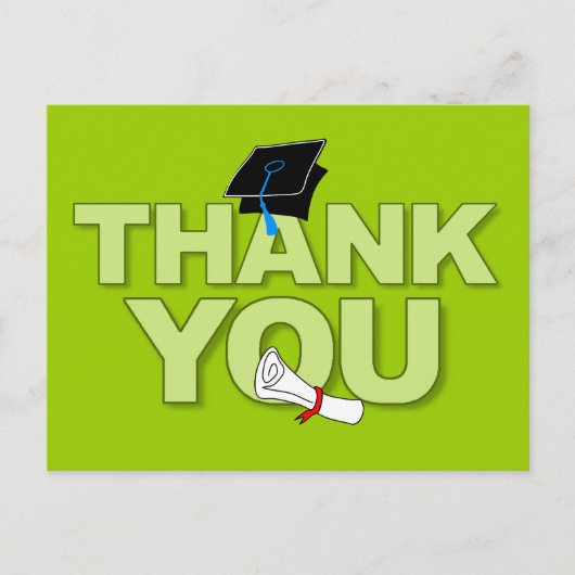 Afstuderen Dank u Briefkaart Diploma 2 (Voorkant)