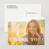 Afstuderen Dank u Briefkaart | Goud (Voorkant / Achterkant)