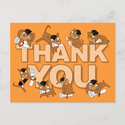Afstuderen Dank u Briefkaart Puppy (Voorkant)