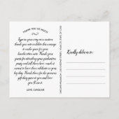 Afstuderen Dank u één groot Foto grafisch script Briefkaart (Achterkant)