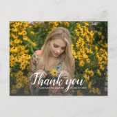 Afstuderen Dank u één groot Foto grafisch script Briefkaart (Voorkant)