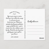 Afstuderen Dank u één groot Foto grafisch script Briefkaart (Achterkant)